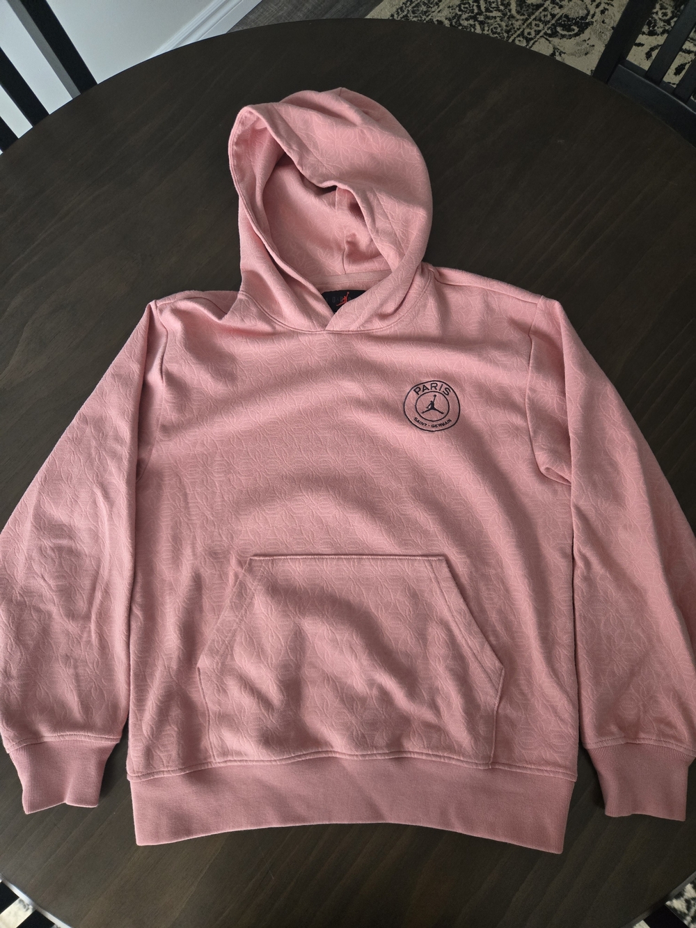 Paris Jumpman Embossed Pink Hoodie Sweatshirt